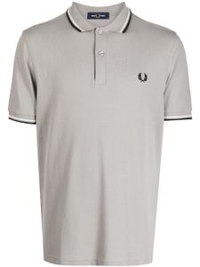 Fred Perry polo en coton à bordures contrastées - Gris