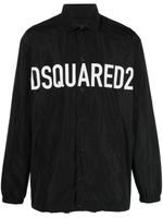 DSQUARED2 logo-print shirt jacket - Noir