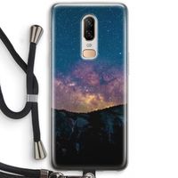 Travel to space: OnePlus 6 Transparant Hoesje met koord