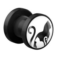 Tunnel met Positive / Negative Design Acryl Tunnels & Plugs - thumbnail