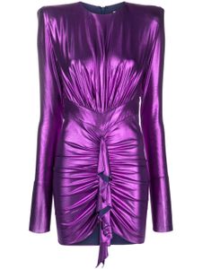 Alexandre Vauthier robe courte froncée - Violet