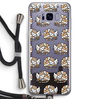 Slapende poes: Samsung Galaxy S8 Transparant Hoesje met koord