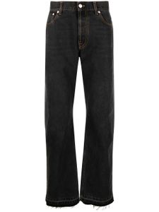 Alexander McQueen jean droit à bandes contrastantes - Noir