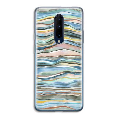 Watercolor Agate: OnePlus 7 Pro Transparant Hoesje