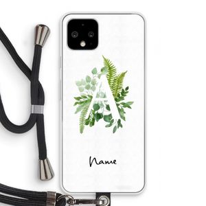 Green Brush: Pixel 4 Transparant Hoesje met koord