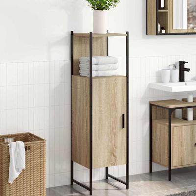 Badkamerkast met opslag Beige 33 x 33 x 120.5 cm Bewerkt hout
