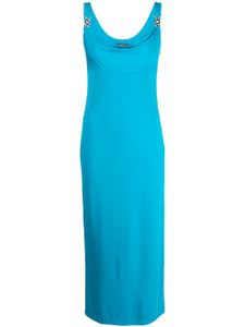 Versace robe Medusa mi-longue 95 - Bleu