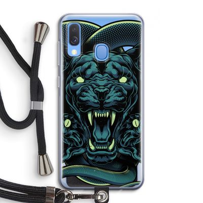 Cougar and Vipers: Samsung Galaxy A40 Transparant Hoesje met koord
