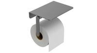 Mueller Hilton toiletrolhouder met planchet gunmetal - thumbnail