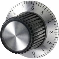 TRU COMPONENTS Apparaatknop met precisie-schaalverdeling Aluminium (geëloxeerd) (Ø x h) 37 mm x 23.3 mm 1 stuk(s) - thumbnail