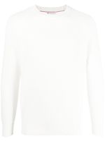 Brunello Cucinelli sweat en maille nervurée - Blanc