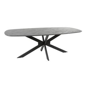 Fraaai Marco eettafel 215 cm deens ovaal - zwart marmer look