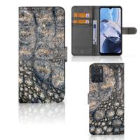Motorola Moto E22 | E22i | Telefoonhoesje | Met pasjeshouder | Krokodillenprint