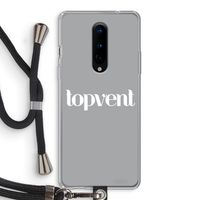 Topvent Grijs Wit: OnePlus 8 Transparant Hoesje met koord