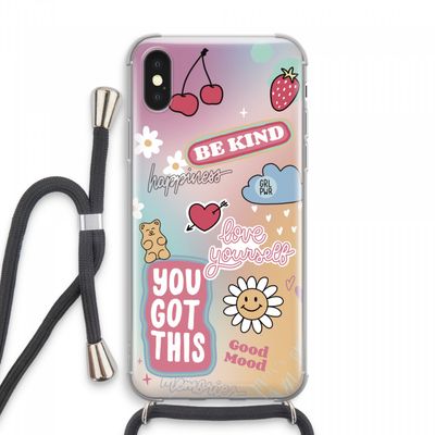 Positivity: iPhone XS Max Transparant Hoesje met koord