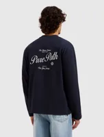 Pure Path Italian Dream Longsleeve T-Shirt Heren Donkerblauw - Maat S - Kleur: Donkerblauw | Soccerfanshop
