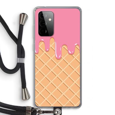 Ice cream: Samsung Galaxy A72 5G Transparant Hoesje met koord