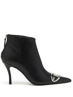 Diesel bottines D-Venus 80 mm en cuir - Noir