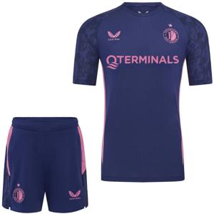 Castore Feyenoord Trainingsset 2025-2026 Kids Donkerblauw Roze