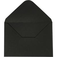 Creativ Company Enveloppen, afmeting envelop 11,5x16 cm, 110 gr, zwart, 10 stuk/ 1 doos