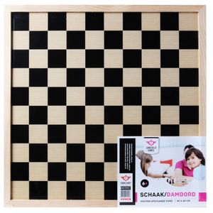 Houten schaakbord/Dambord 40 x 40 cm   -