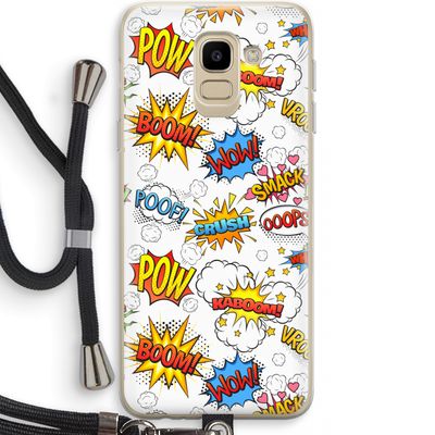 Pow Smack: Samsung Galaxy J6 (2018) Transparant Hoesje met koord