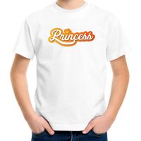 Princess Koningsdag t-shirt wit voor kinderen - thumbnail