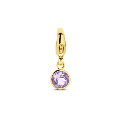 14K Geelgouden Slotbedel Juni Geboortesteen 15x5mm