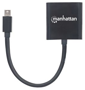 Manhattan 152549 Mini-displayport Adapter [1x DVI-bus 24+5-polig - 1x Mini-DisplayPort stekker] Zwart Afgeschermd, UL gecertificeerd 15.00 cm