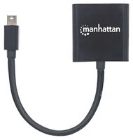 Manhattan 152549 Mini-displayport Adapter [1x DVI-bus 24+5-polig - 1x Mini-DisplayPort stekker] Zwart Afgeschermd, UL gecertificeerd 15.00 cm - thumbnail