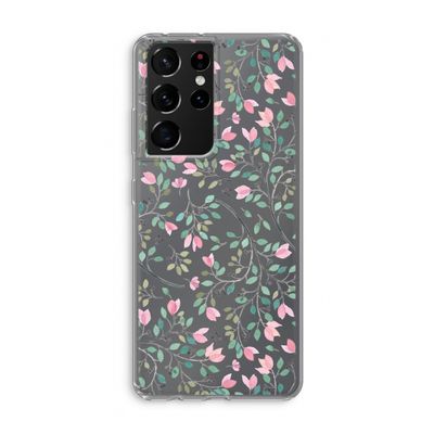 Sierlijke bloemen: Samsung Galaxy S21 Ultra Transparant Hoesje
