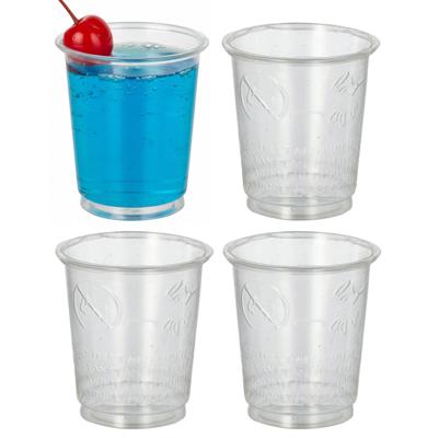Shotglazen - 40x st - transparant - 40 ml - PLA - biologisch afbreekbaar - shotglaasjes Shotglazen - 40x st - transparant - 40 ml - PLA - biologisch afbreekbaar - shotglaasjes