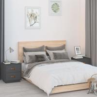 Nachtkastjes 2 st 40x34x45 cm massief grenenhout grijs