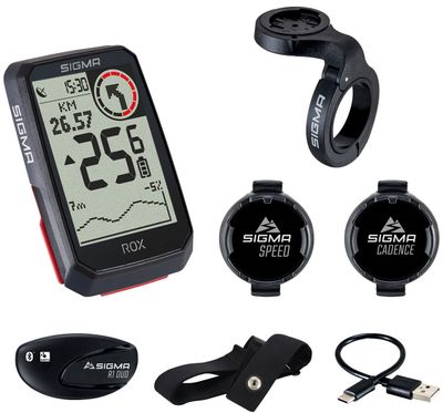Sigma rox 4.0 gps zw/zw hr stuurhouder cad/snelh sensor top mount set