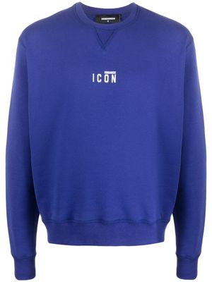 DSQUARED2 sweat en coton à logo imprimé - Bleu
