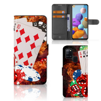 Samsung Galaxy A21s Wallet Case met Pasjes Casino