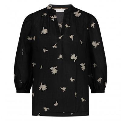 Nukus - Zwart | Dames | Blouse | Zwart | L | regular | Kamst mode