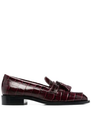 Stuart Weitzman mocassins à glands - Rouge