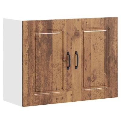 Keukenwandkast Kalmar bewerkt hout oud houtkleurig