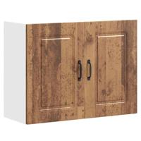 Keukenwandkast Kalmar bewerkt hout oud houtkleurig Keukenwandkast Kalmar bewerkt hout oud houtkleurig