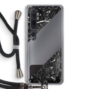 Zwart marmer: Xiaomi Mi Note 10 Pro Transparant Hoesje met koord