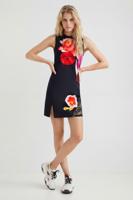 Korte mouwloze jurk - BLACK - S