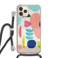 Bold Rounded Shapes: iPhone 11 Pro Max Transparant Hoesje met koord
