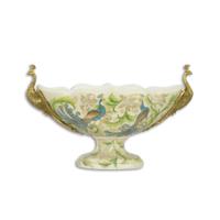 A BRONZE MOUNTED PORCELAIN BOWL ON STAND