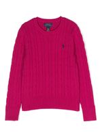 Ralph Lauren Kids pull à motif Polo Pony - Rose