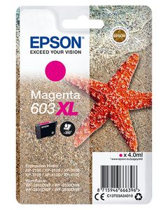 Epson inktcartridge 603 XL, 4 ml, OEM C13T03A34010, magenta