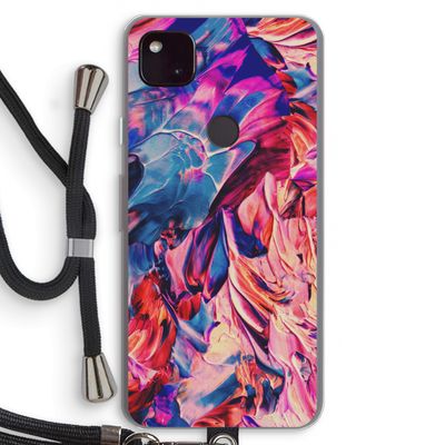 Pink Orchard: Pixel 4a 5G Transparant Hoesje met koord