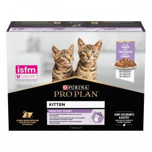 Pro Plan Kitten Healthy Start met kalkoen natvoer kat (10x85g) 40 x 85 g