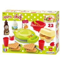 Ecoiffier 100% chef wafelijzer, 22dlg.