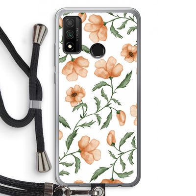 Peachy flowers: Huawei P Smart (2020) Transparant Hoesje met koord